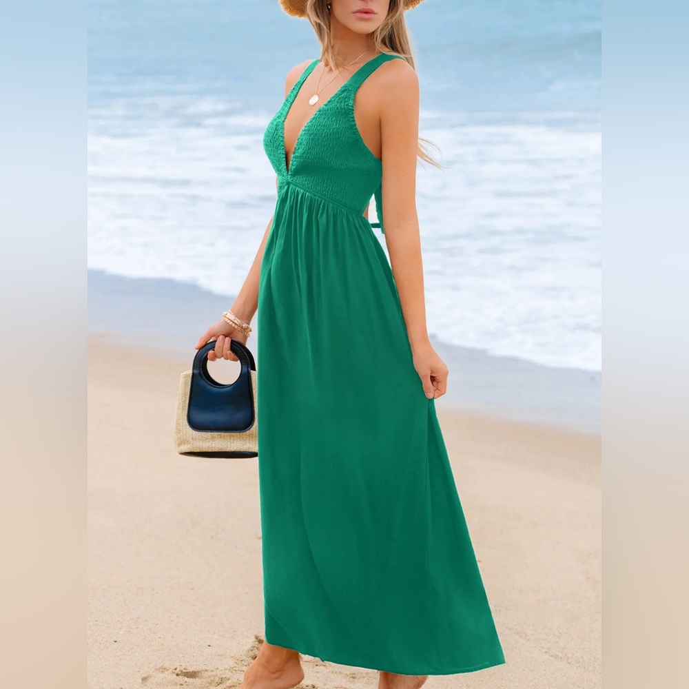 Cupshe Lush Bliss Green Maxi Dress